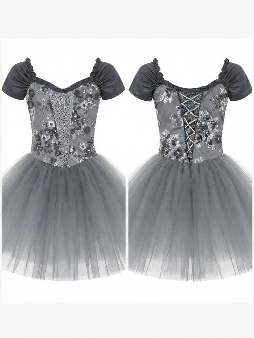 Weissman Black Tulle Ballet Costume with Embellished Bodice
